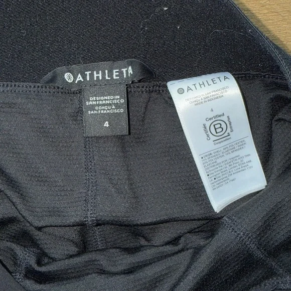 Athleta Women’s  Tee Time black high rise 15” Skort size 4 - Picture 3 of 6